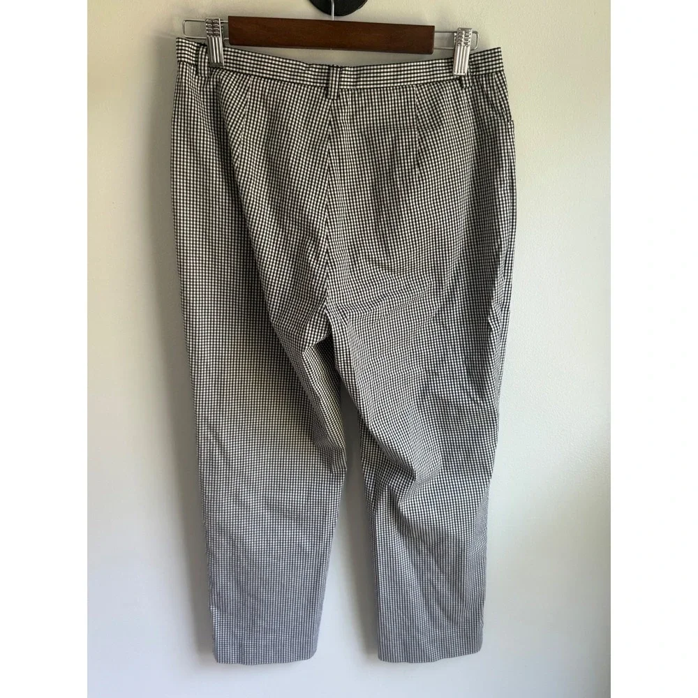 Vintage Ralph Lauren Gingham Check Trousers Black White Cropped Tapered 30x24